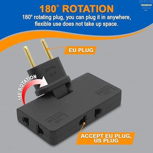 Rotating 3 in 1 Wall Socket